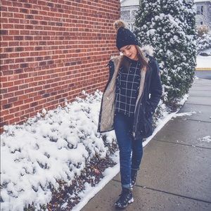 Black Winter Fur Jacket